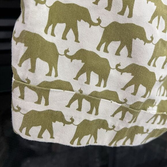 Anthropologie Cartonnier Chino Pleated Shorts Size 4 Elephant Print - Picture 8 of 13